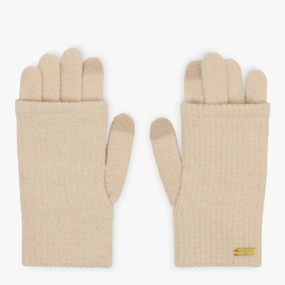 New Steve Madden Oatmeal Tan Brown Smarttips Touchscreen Texting E-Z Tap Gloves